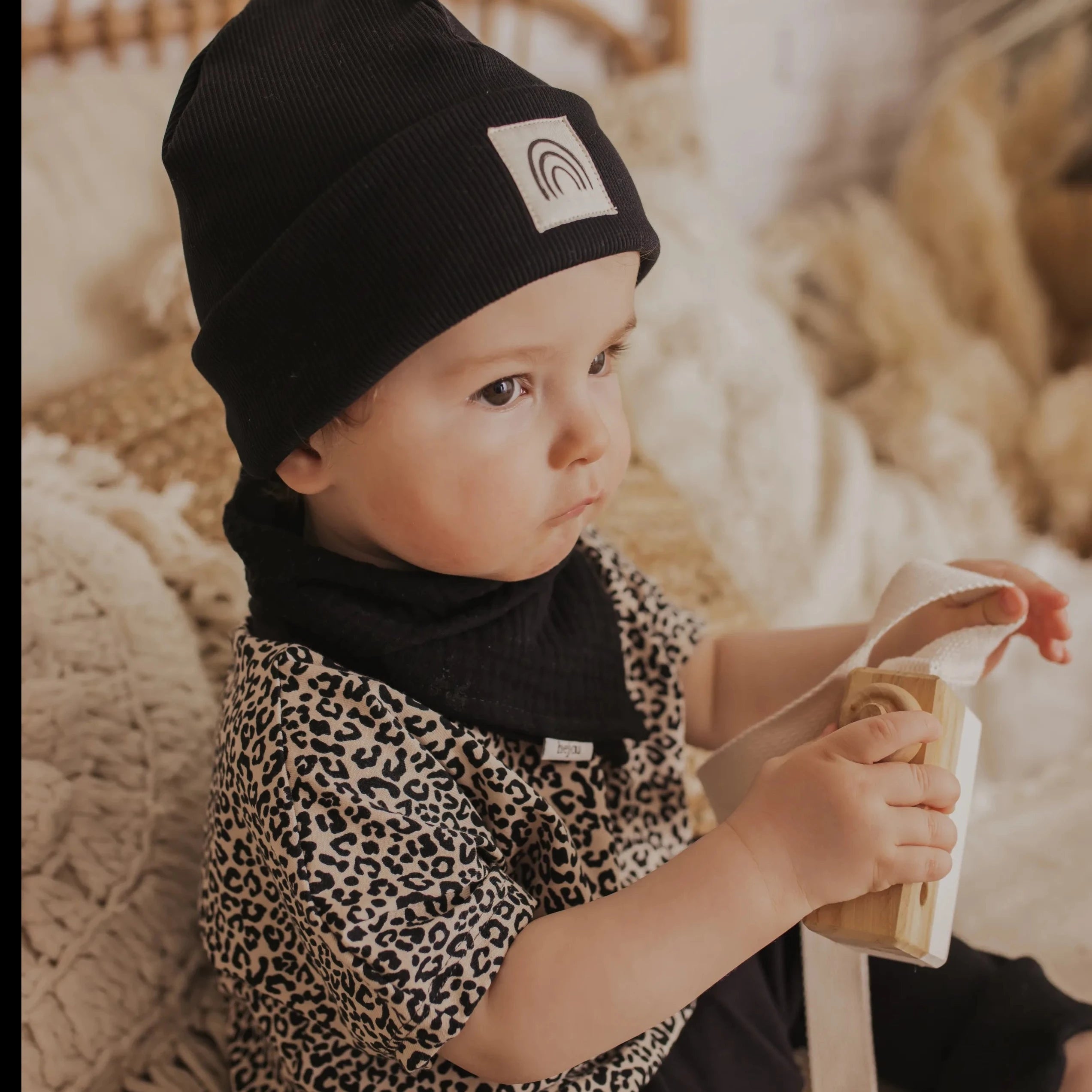 Rib Beanie "Schwarz"
