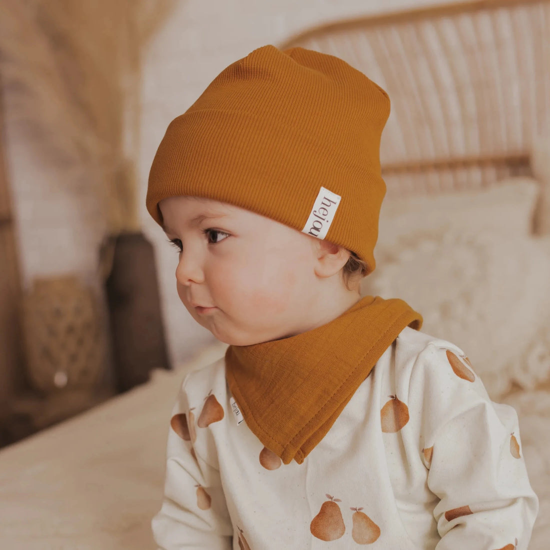 Rib Beanie "Curry“ - XXS, XS & S