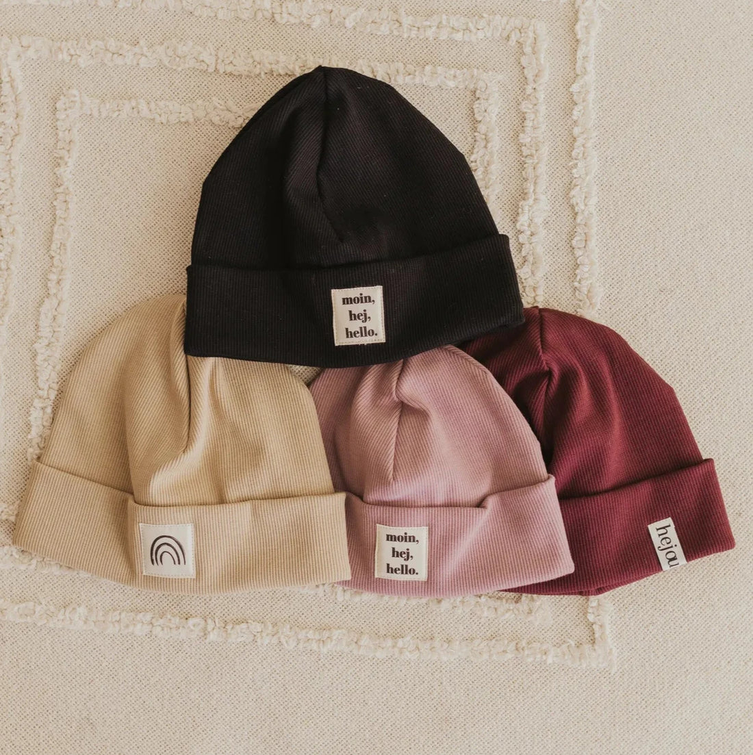Rib Beanie "Pflaume" - XXS & XS