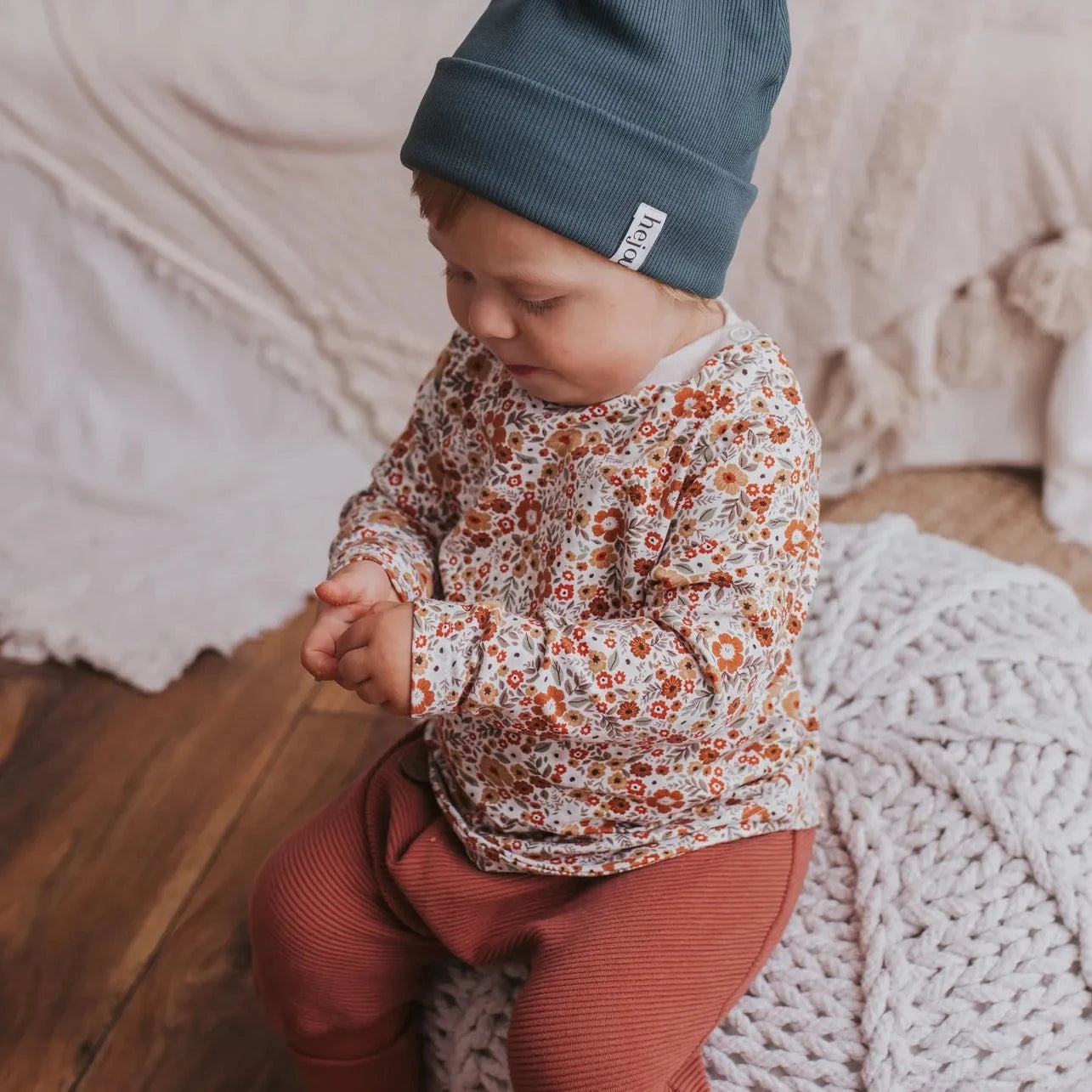 Rib Beanie Smaragdgrün