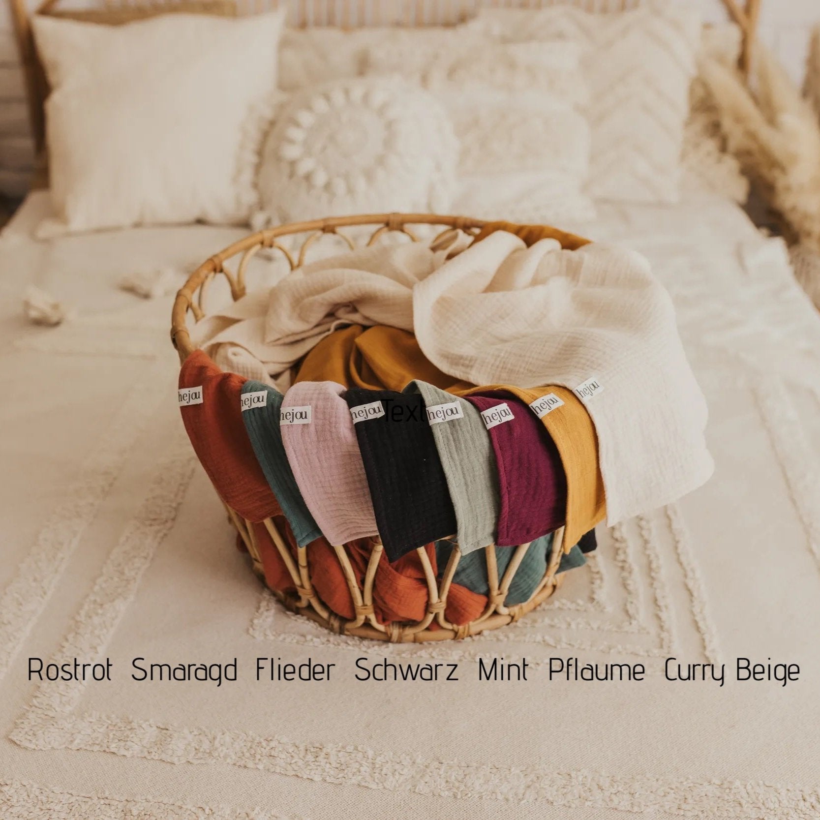 Musselin Halstuch "Erwachsene" - Curry & Flieder