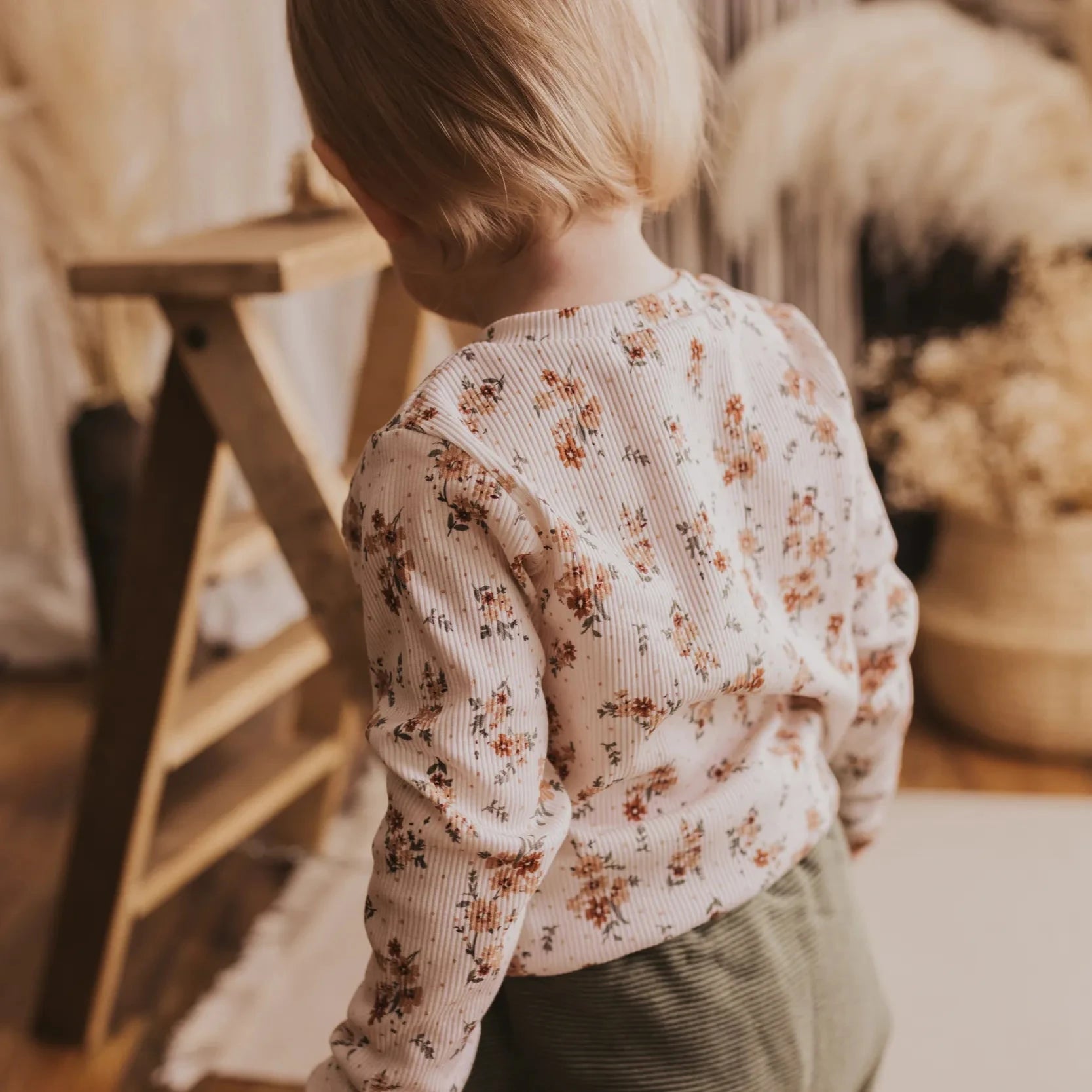 Langarmshirt Rib "Blumen"