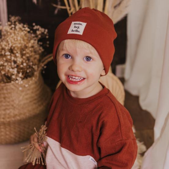 Rib Beanie "Rostrot"