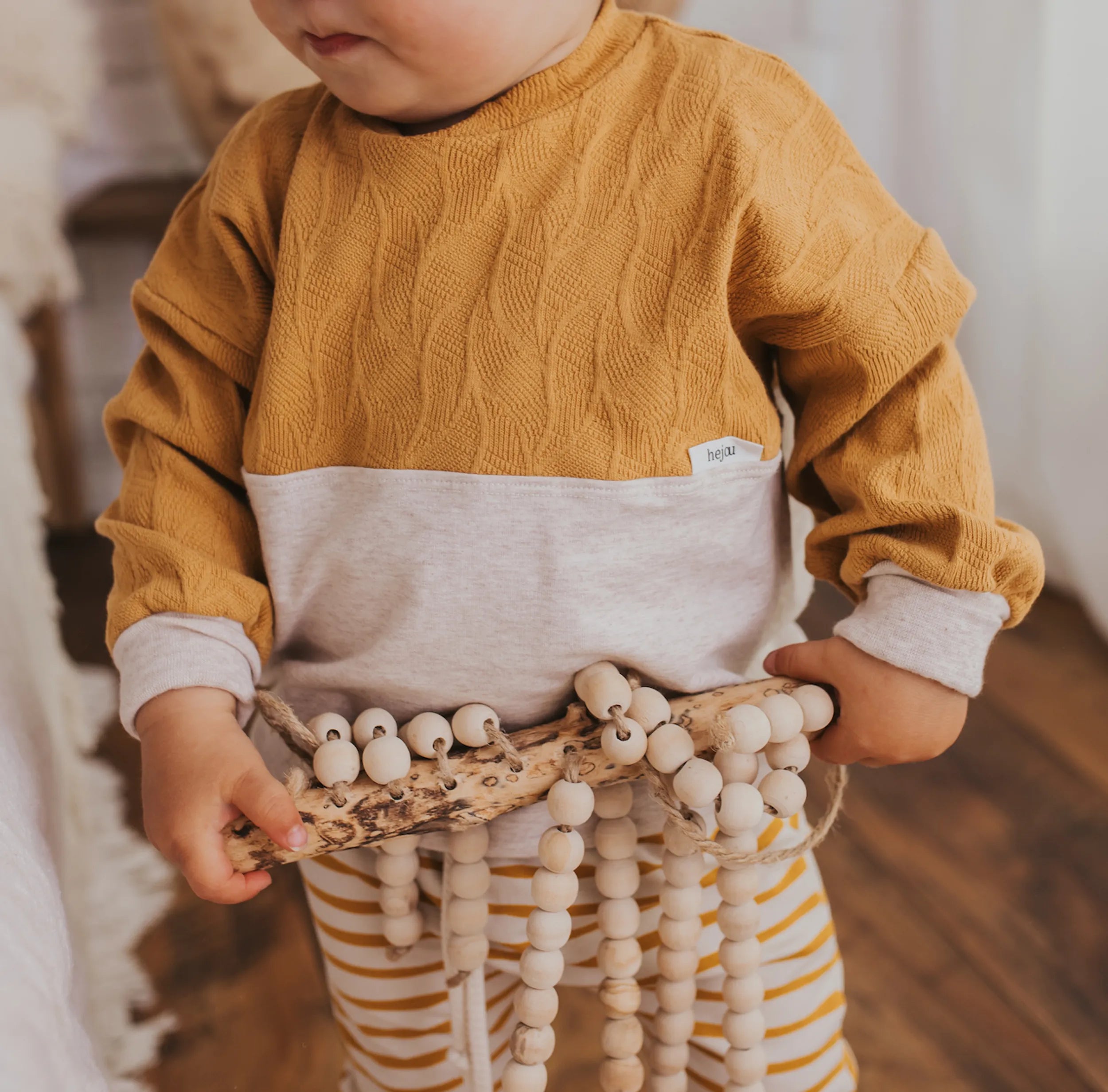 Oversized Sweater "Gelb/Beige"