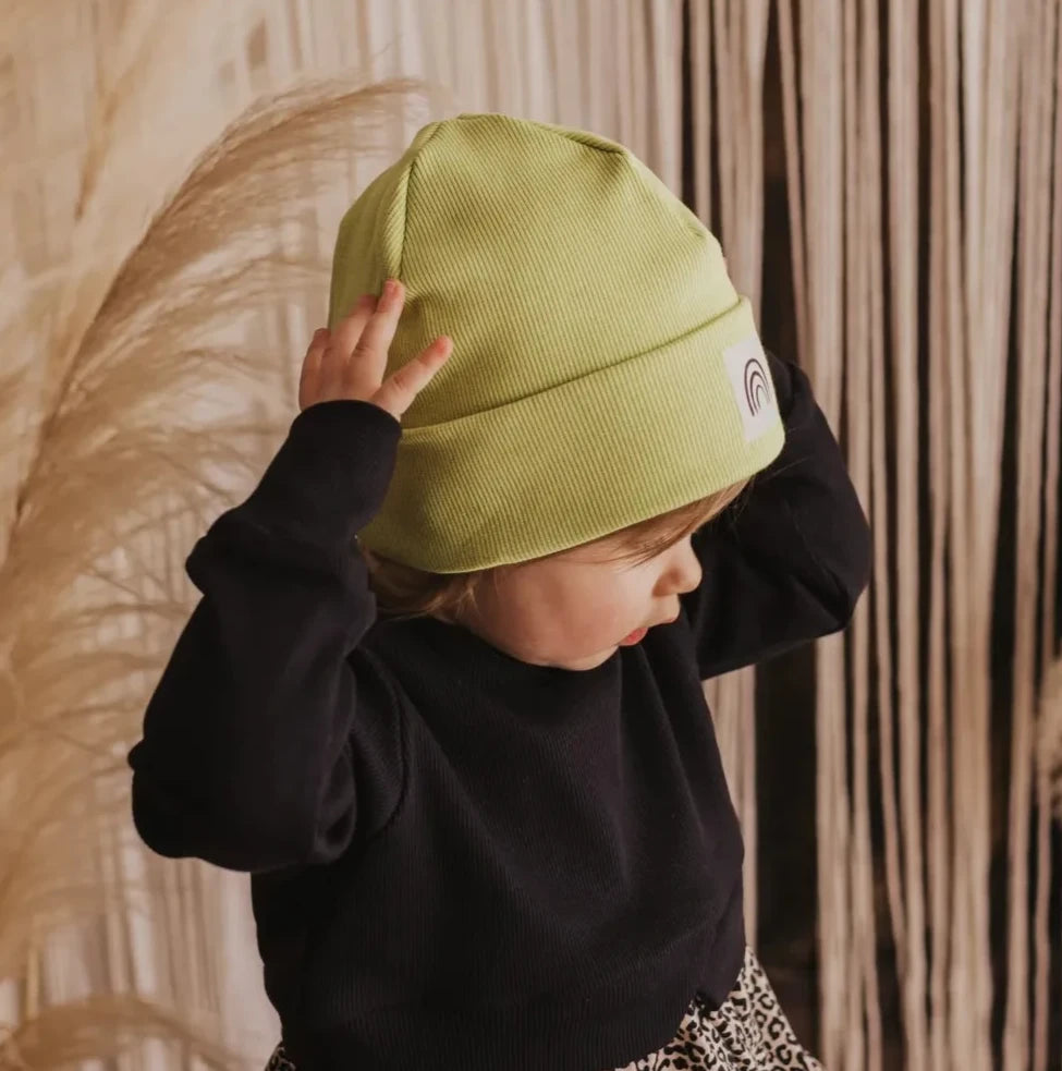 Rib Beanie "Lime" - XXS, XS & S
