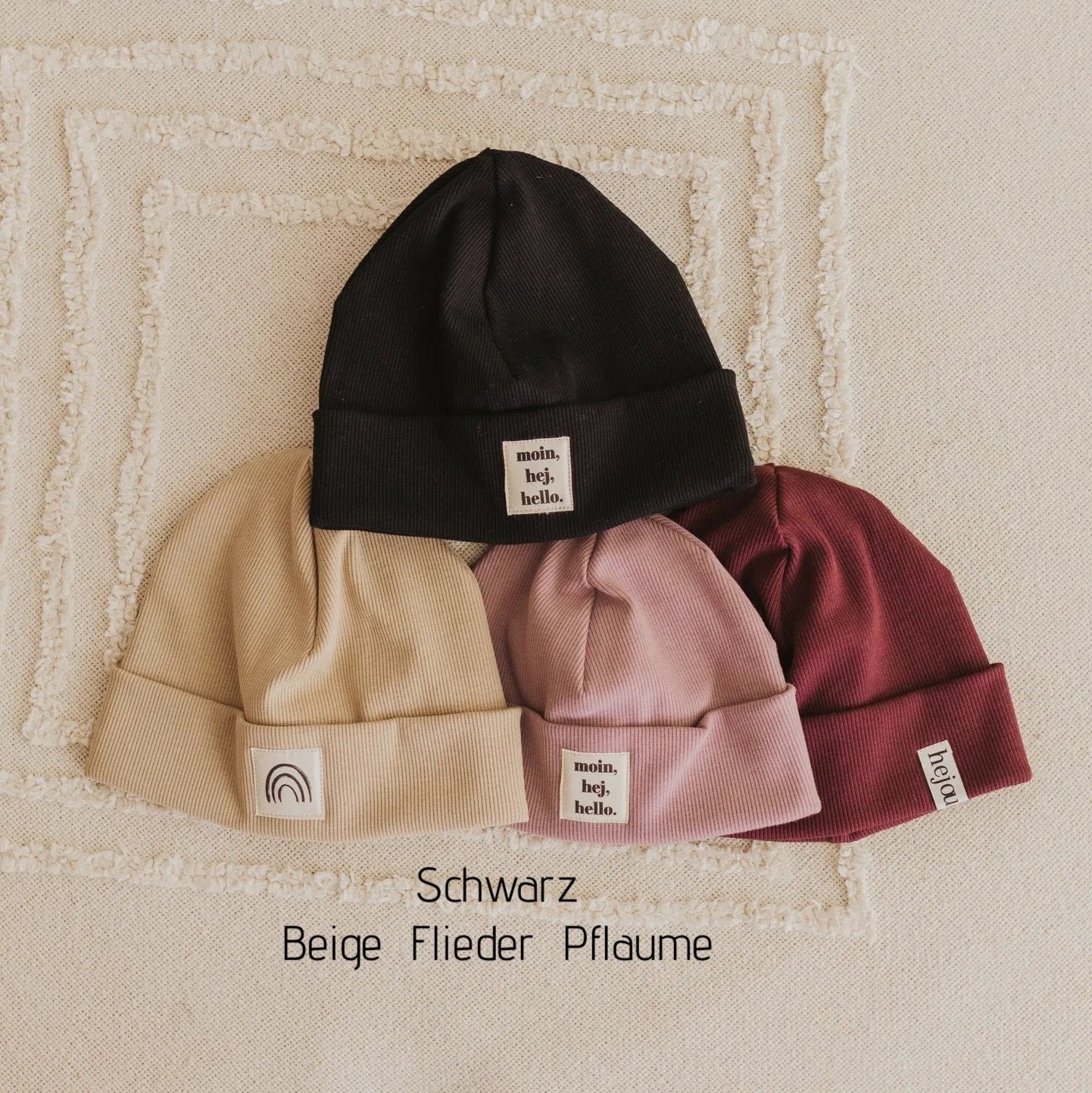 Rib Beanie &quot;Erwachsene&quot; - versch. Farben