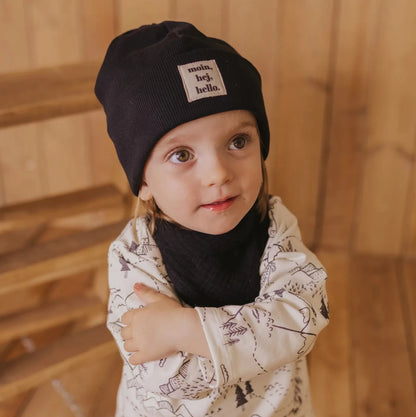 Rib Beanie &quot;Schwarz&quot;