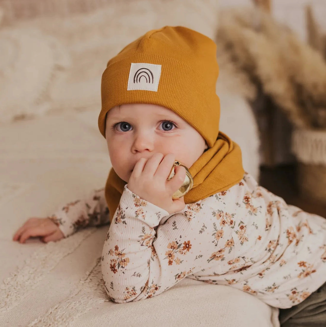 Rib Beanie "Curry“ - XXS, XS & S